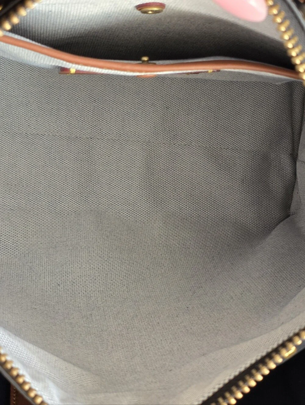 Coach CC381 Rogue 30 True Blue Colorblock Border Rivets Leather Satchel Bag